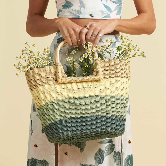Billabong x Salty Blonde Straw Tote - Picture 3 of 8